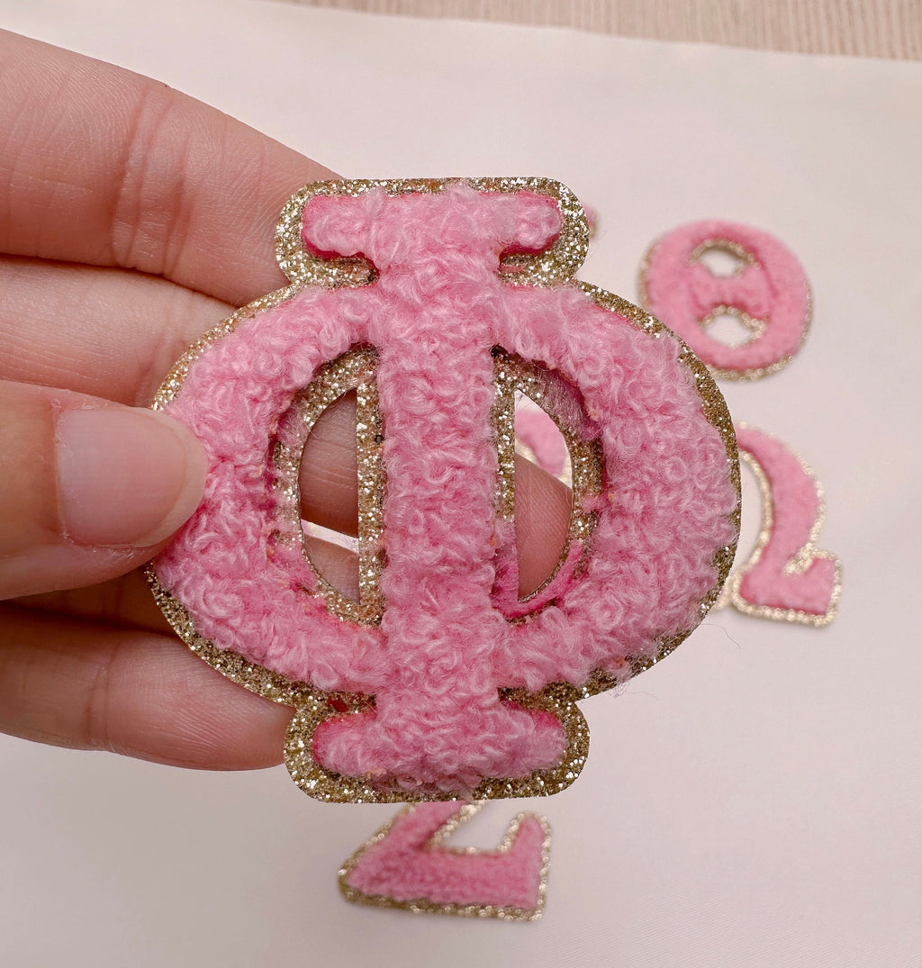 2.15 Inch Chenille Sorority Letter - Sticker Patch