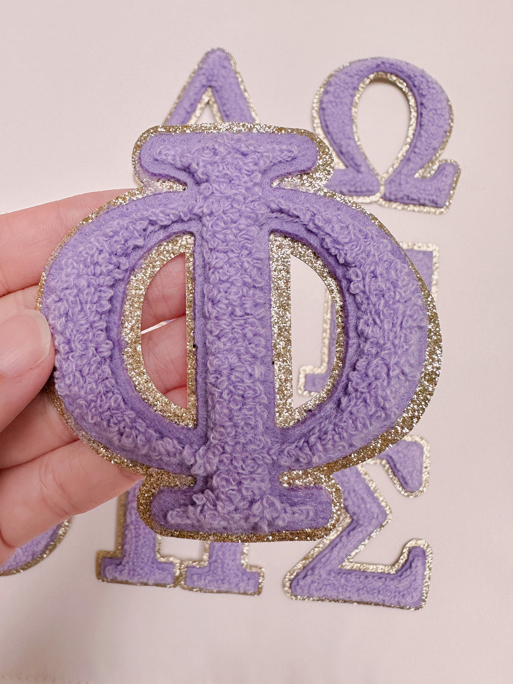 3 Inch Chenille Greek Letter Patch: Iron On Sorority Gift