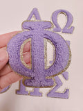 3 Inch Chenille Greek Letter Patch: Iron On Sorority Gift
