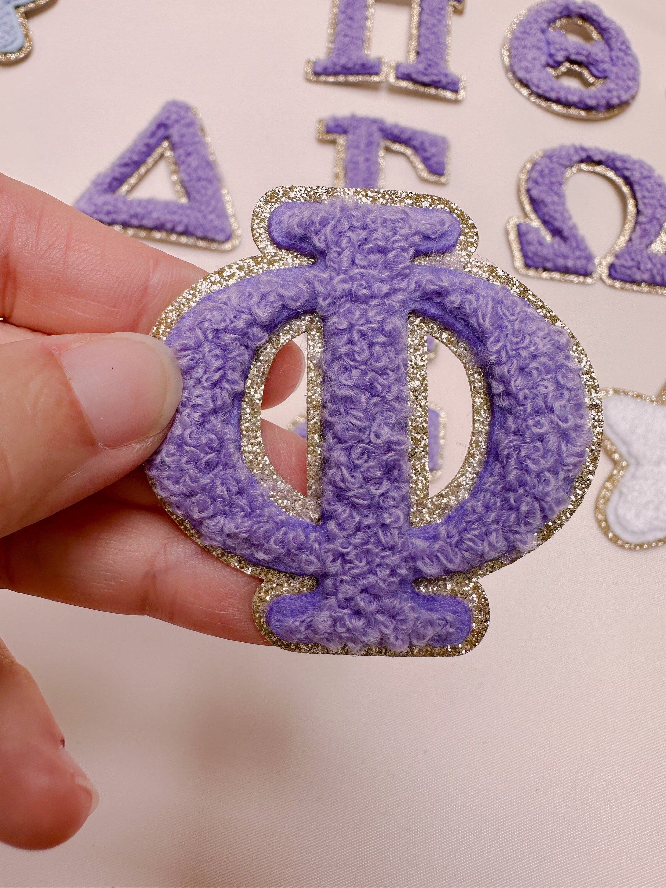 2.15 Inch Chenille Sorority Letter - Sticker Patch