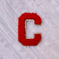 Chenille Letter Patch: 2.35 Inch Iron On, Glitter Detail