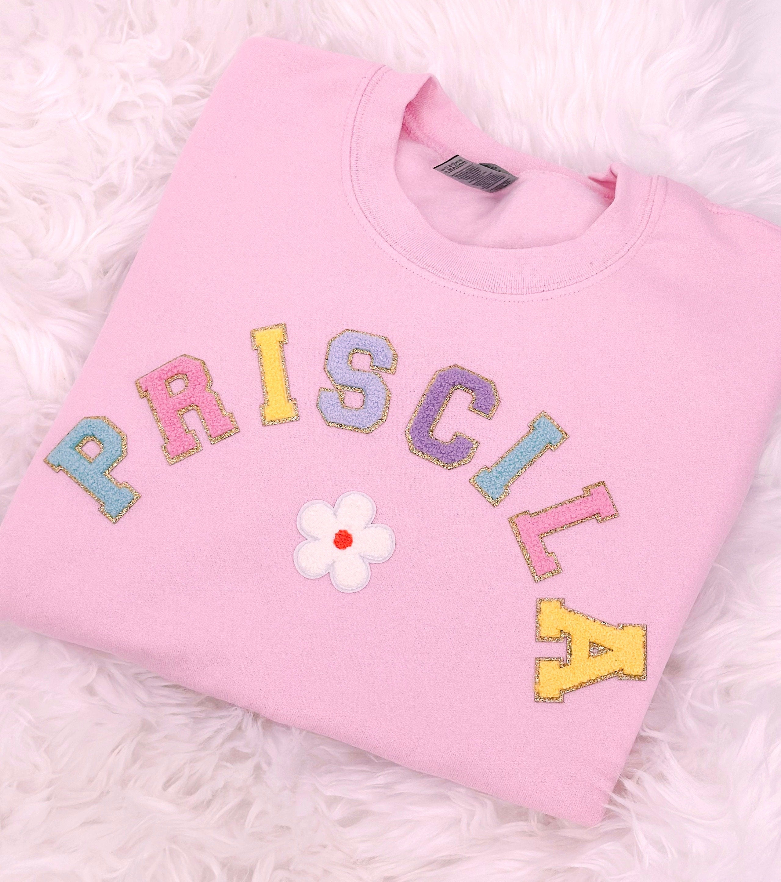 Chenille Letter Patch: 2.15" Iron On DIY Embroidery