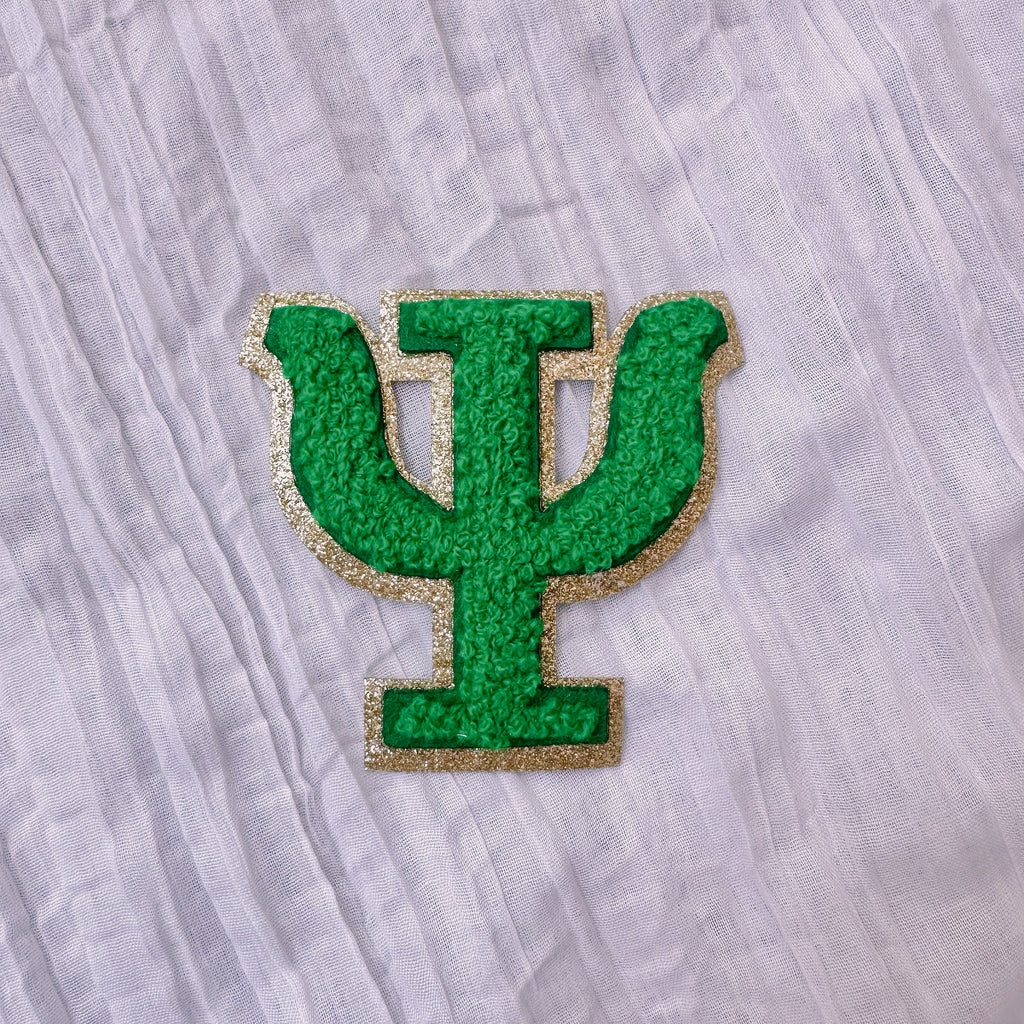 3 Inch Chenille Greek Letter Patch: Iron On Sorority Gift