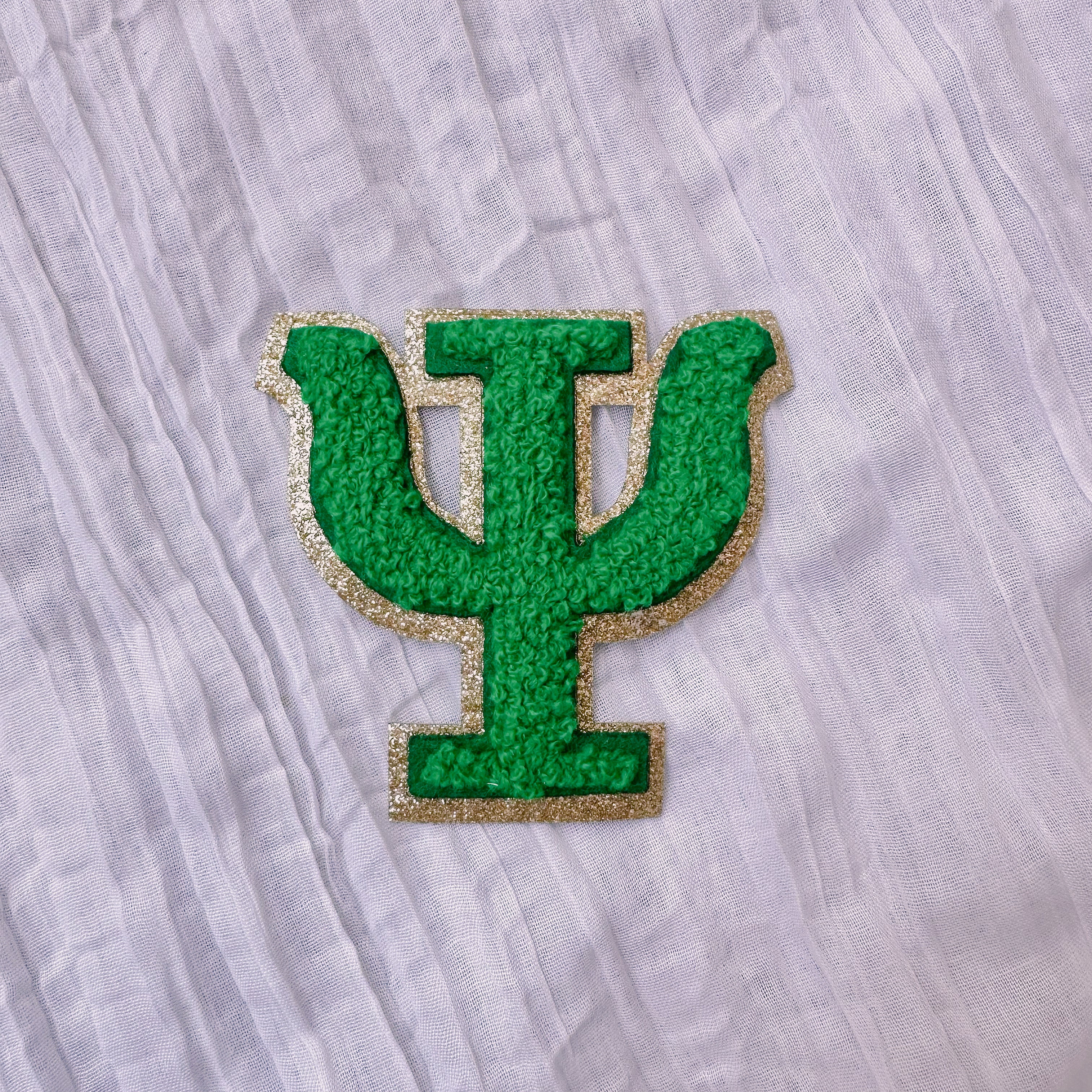 3 Inch Chenille Greek Letter Patch: Iron On Sorority Gift