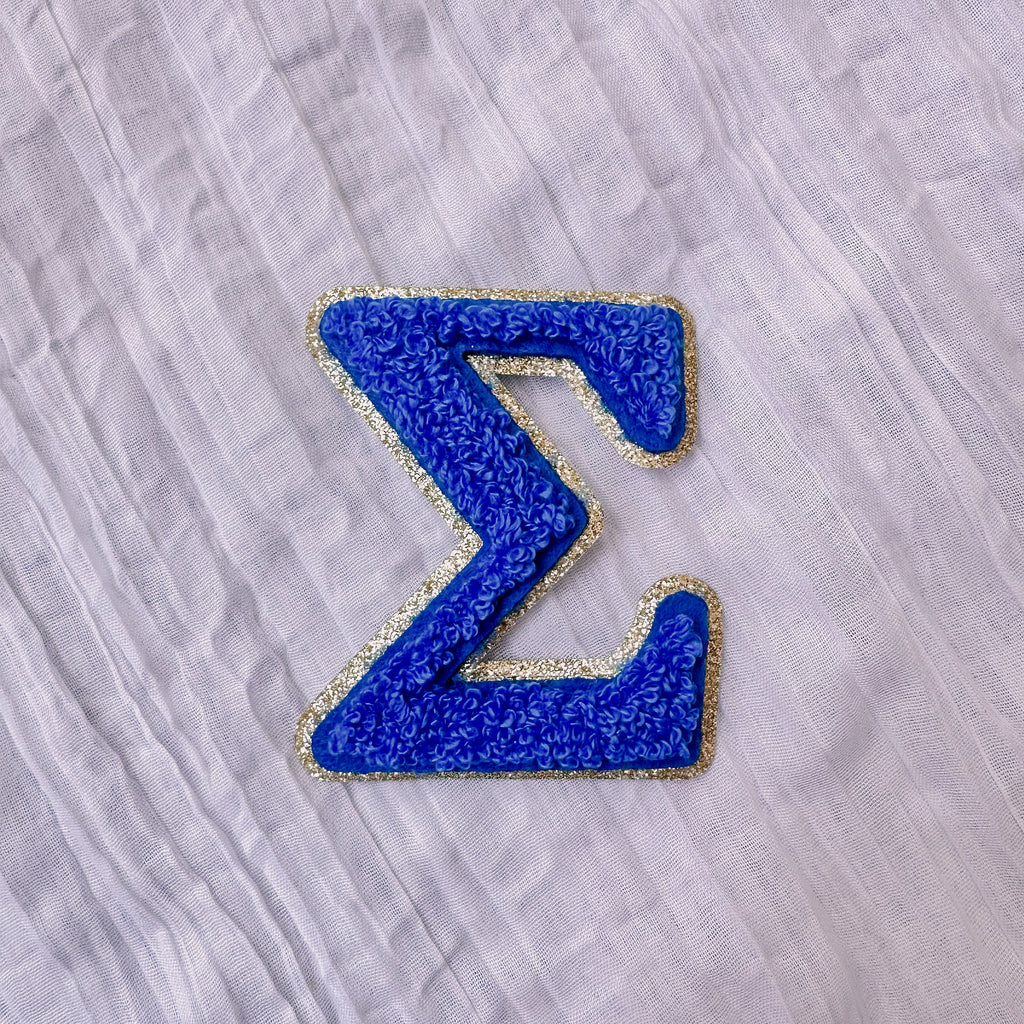 3 Inch Chenille Greek Letter Patch: Iron On Sorority Gift