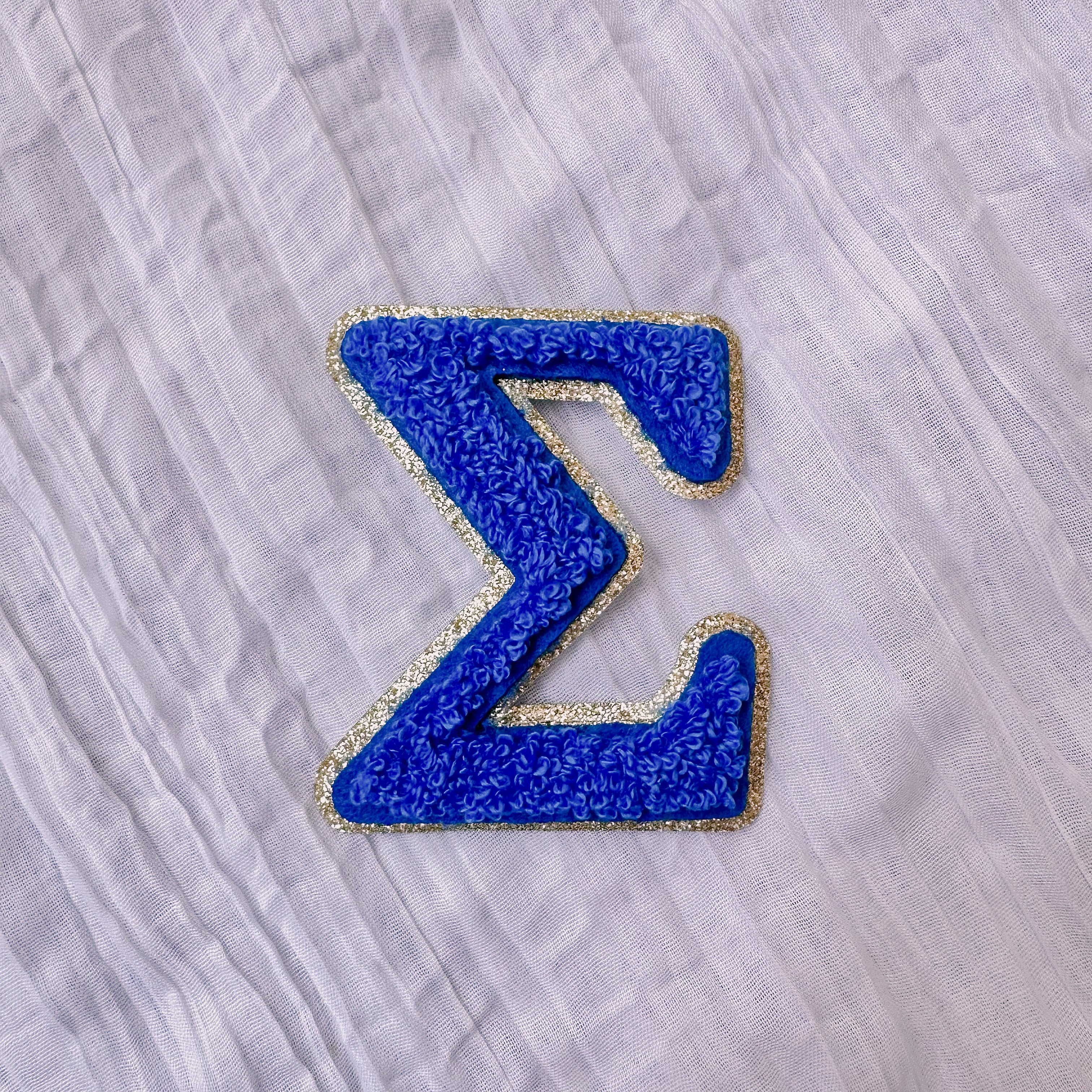 3 Inch Chenille Greek Letter Patch: Iron On Sorority Gift