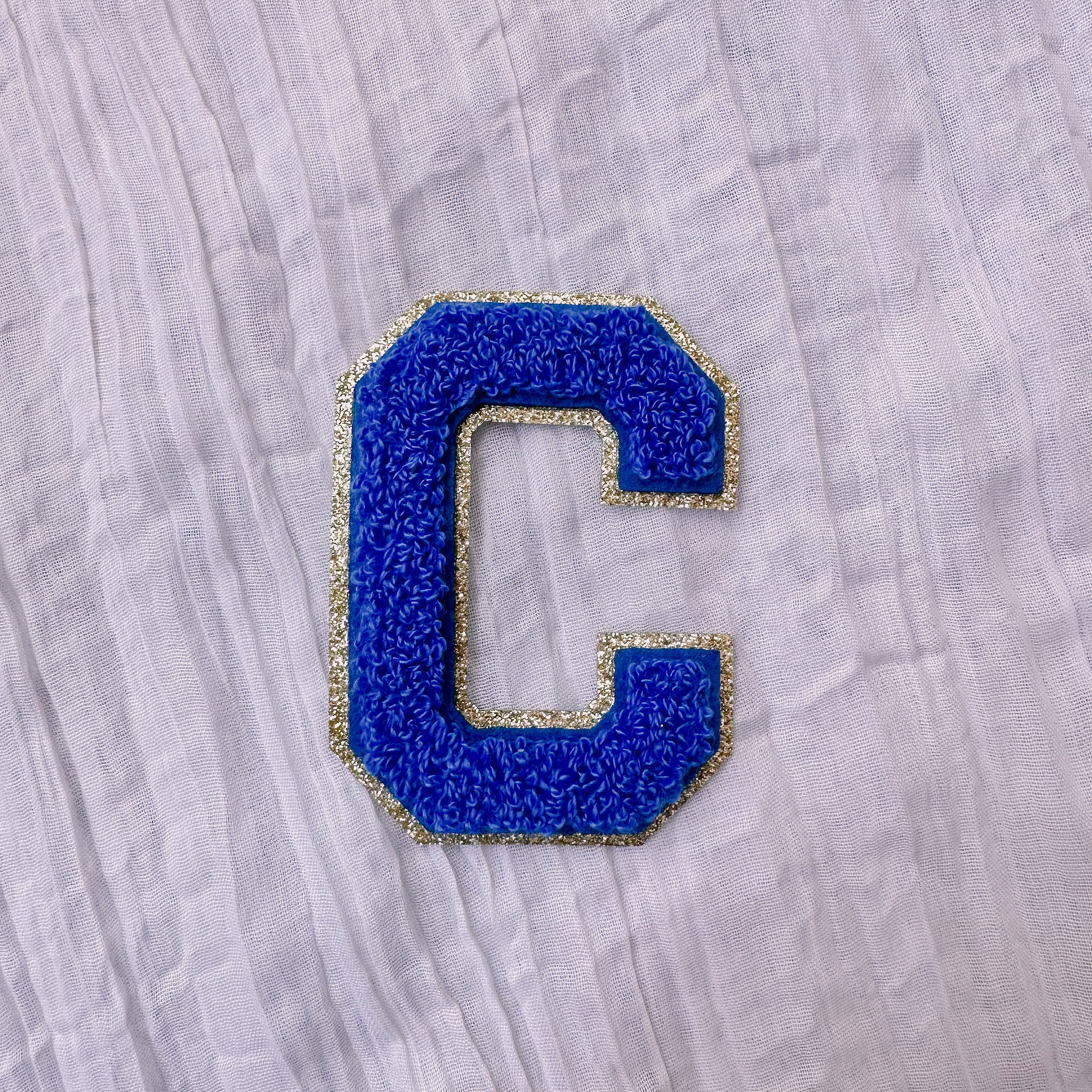 3 inch Royal Blue iron on letters
