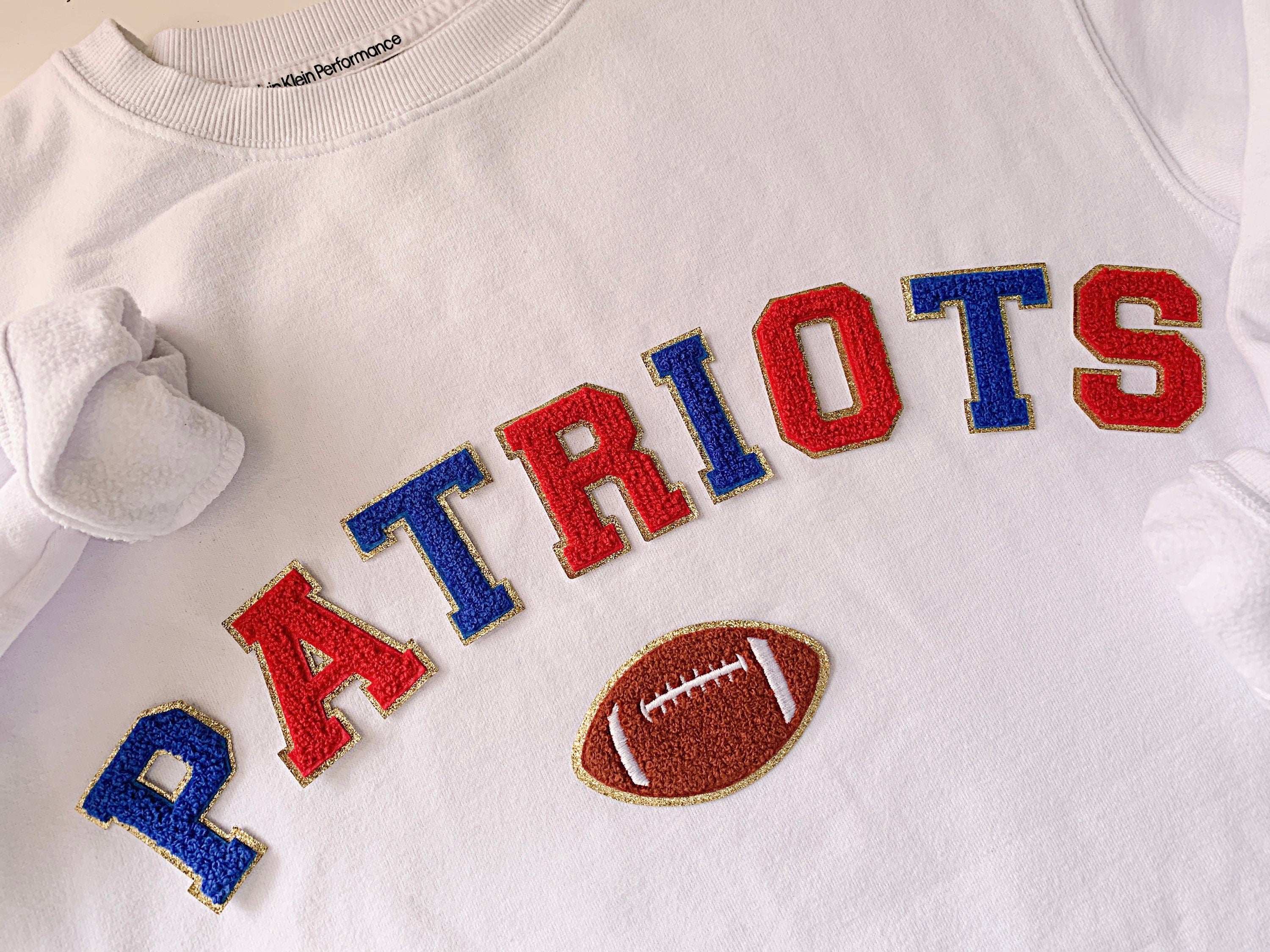 2.35 Inch Chenille Letter Patch: Glitter Iron On Letters