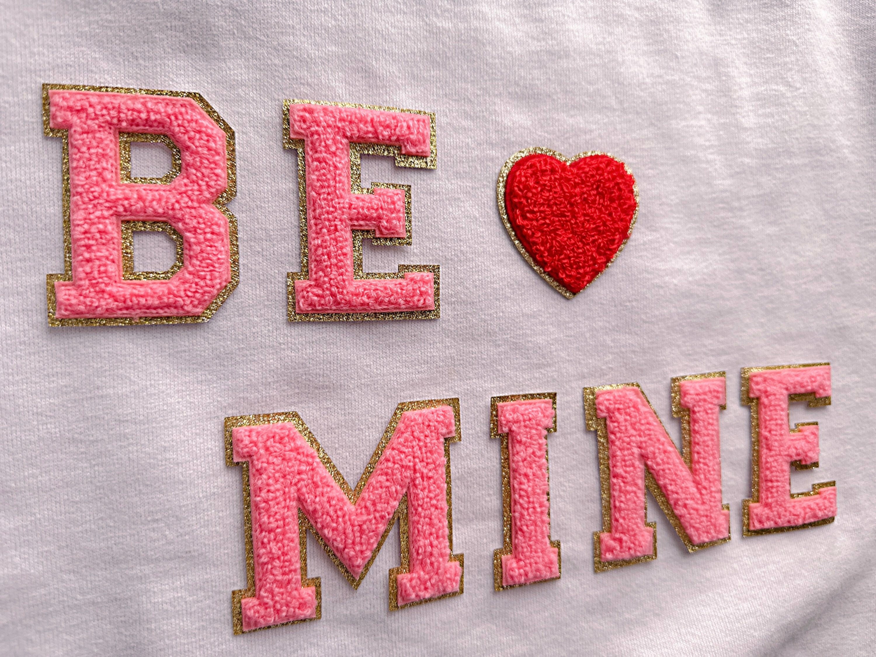 2.35 inch Hot Pink Chenille Letter Patch: Iron On patch, DIY Clothes