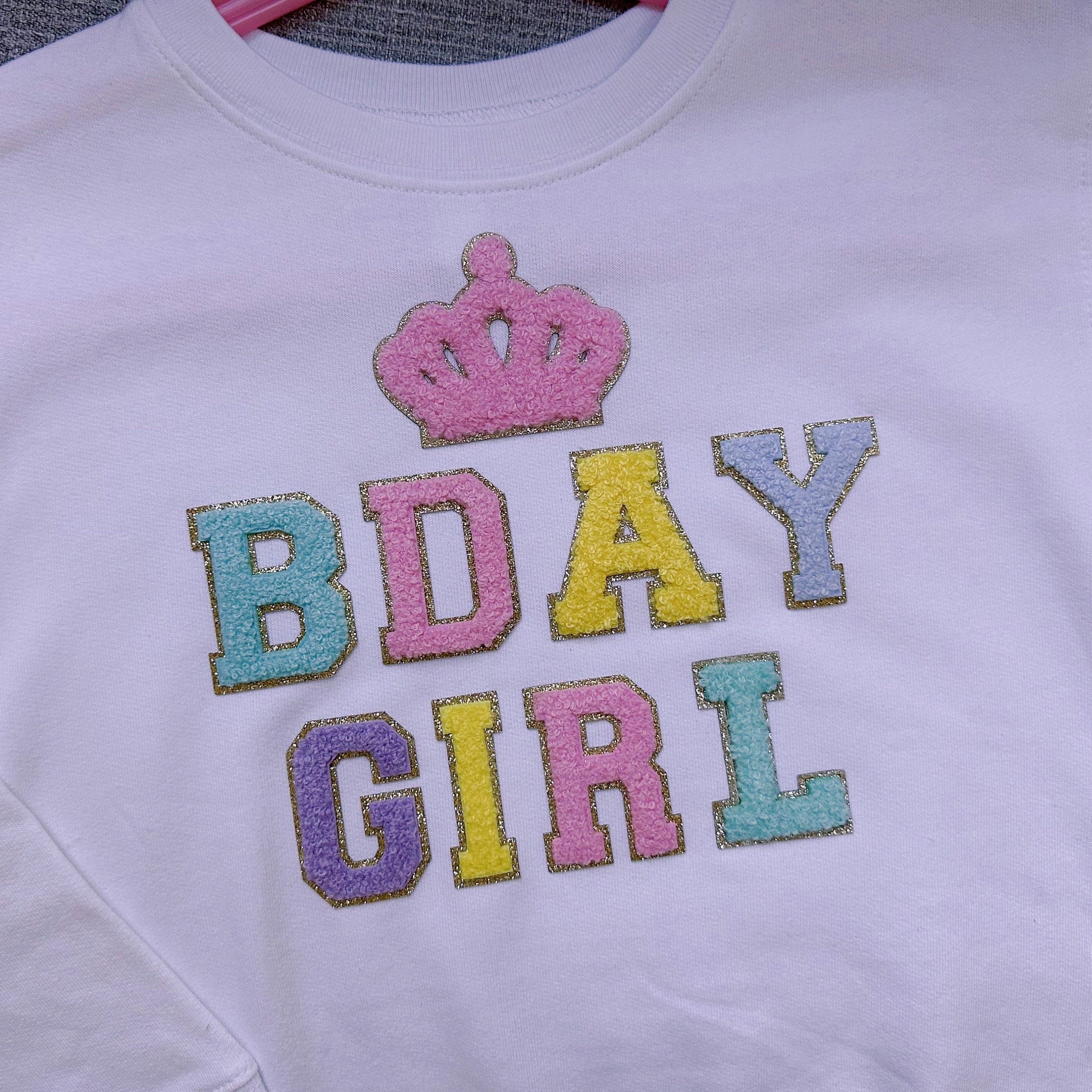 2.35 Inch Glitter Chenille Letter Patch: Iron-On Varsity Letters