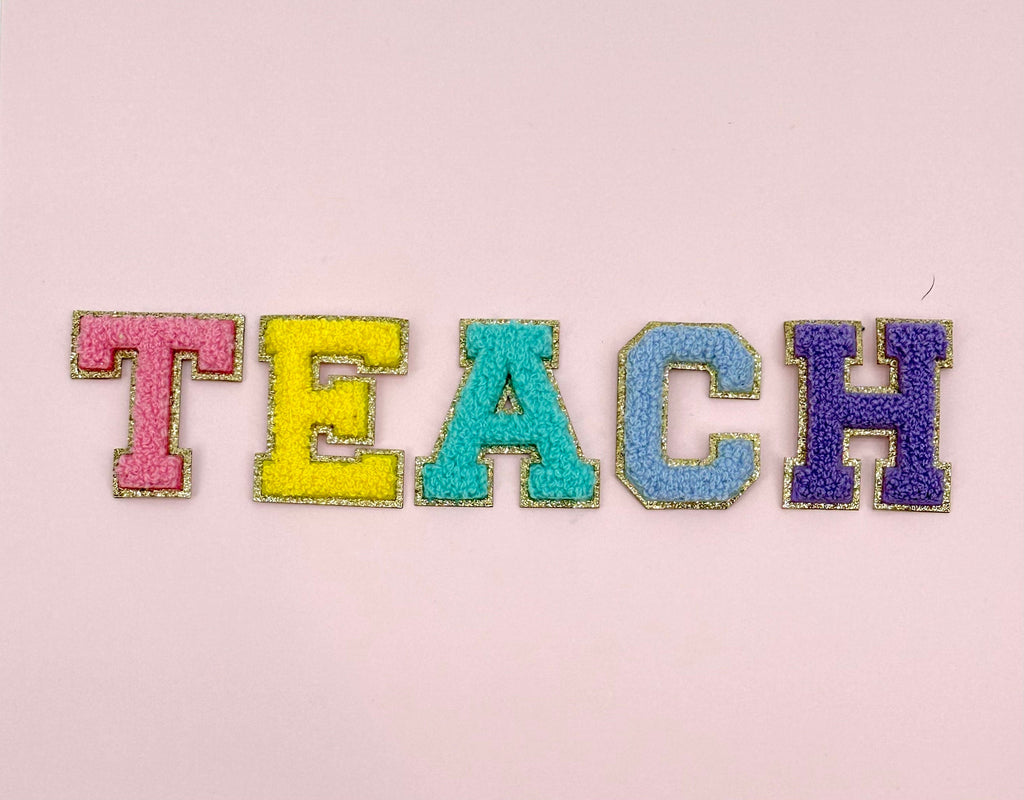 Chenille Letter Patch: 2.15" Iron On DIY Embroidery