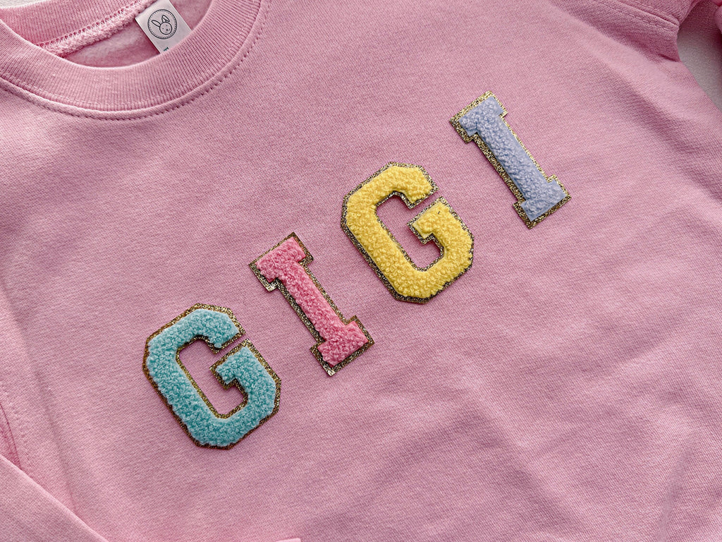 Chenille Letter Patch: 2.15" Iron On DIY Embroidery