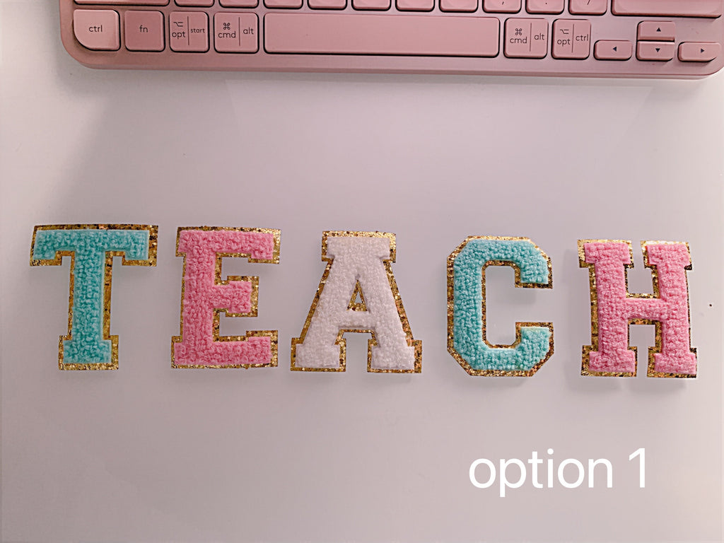 Chenille Letter Patch: 2.36" Iron On Applique