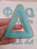 3 Inch Chenille Greek Letter Patch: Iron On Sorority Gift