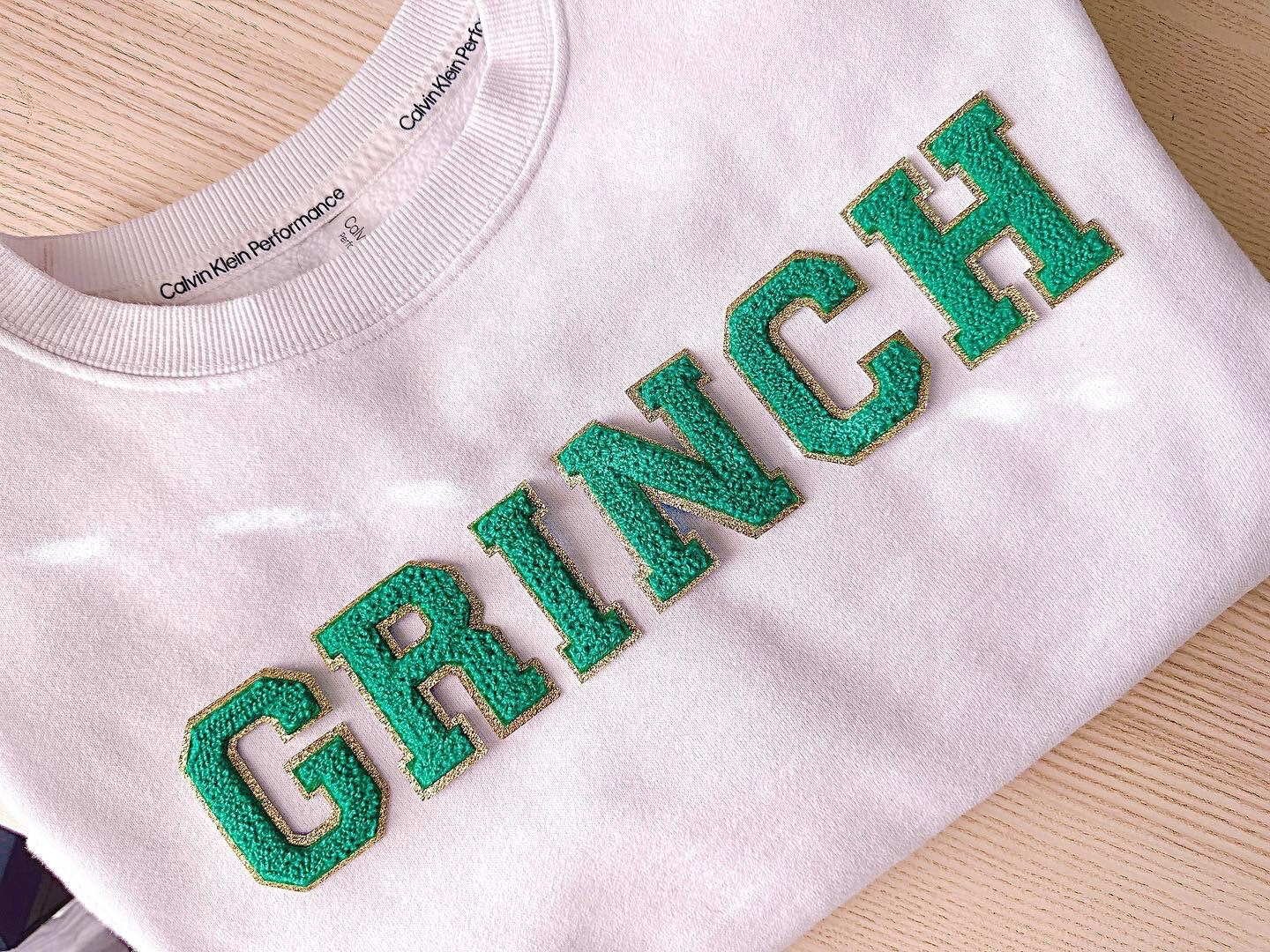 Chenille Iron On Letters: Glitter Christmas Sweatshirt Patches