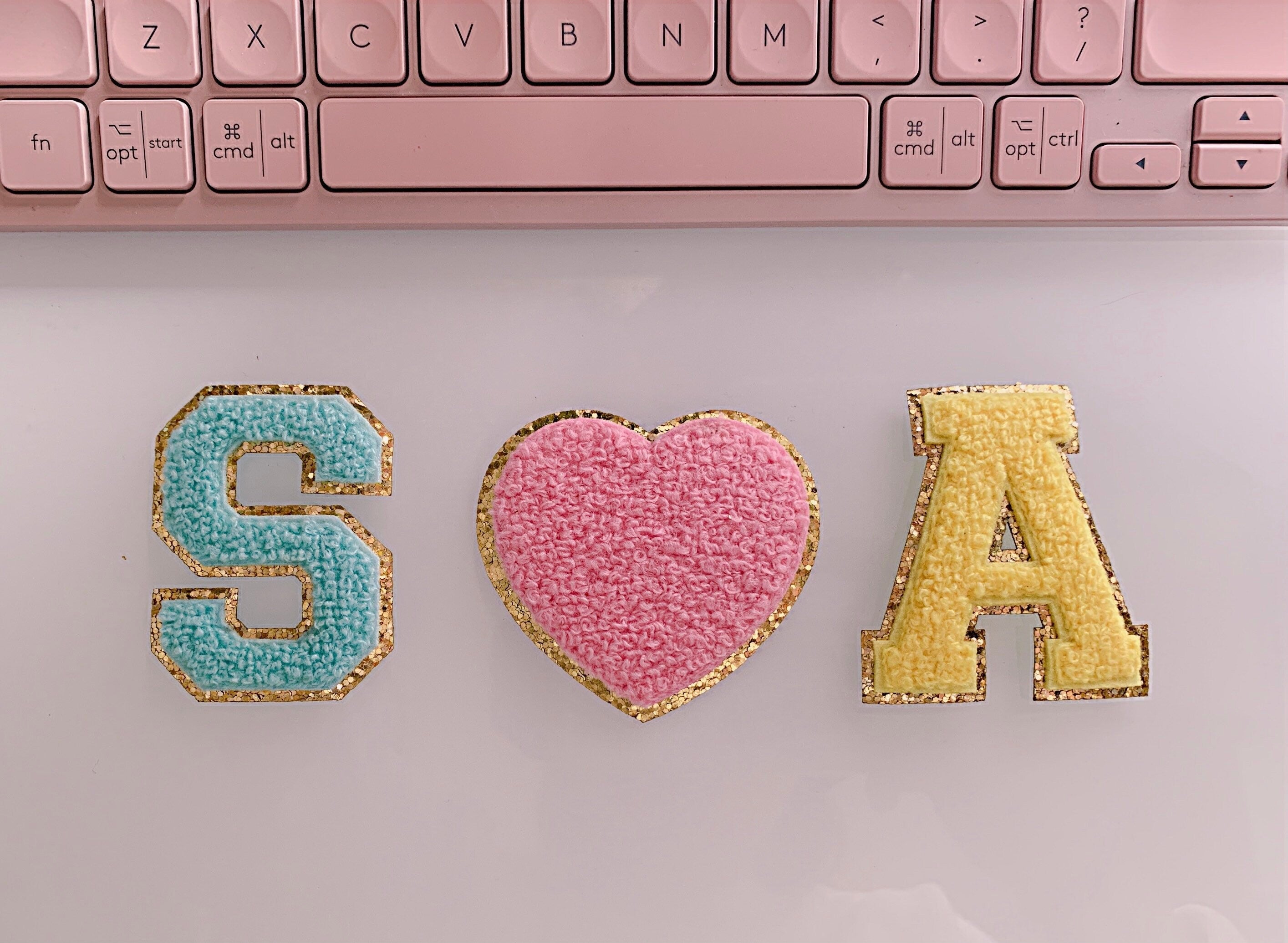 Chenille Letter Patch: 2.36" Iron On Applique