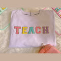 Chenille letter patch in 6 colours, 2.35 inch, iron-on