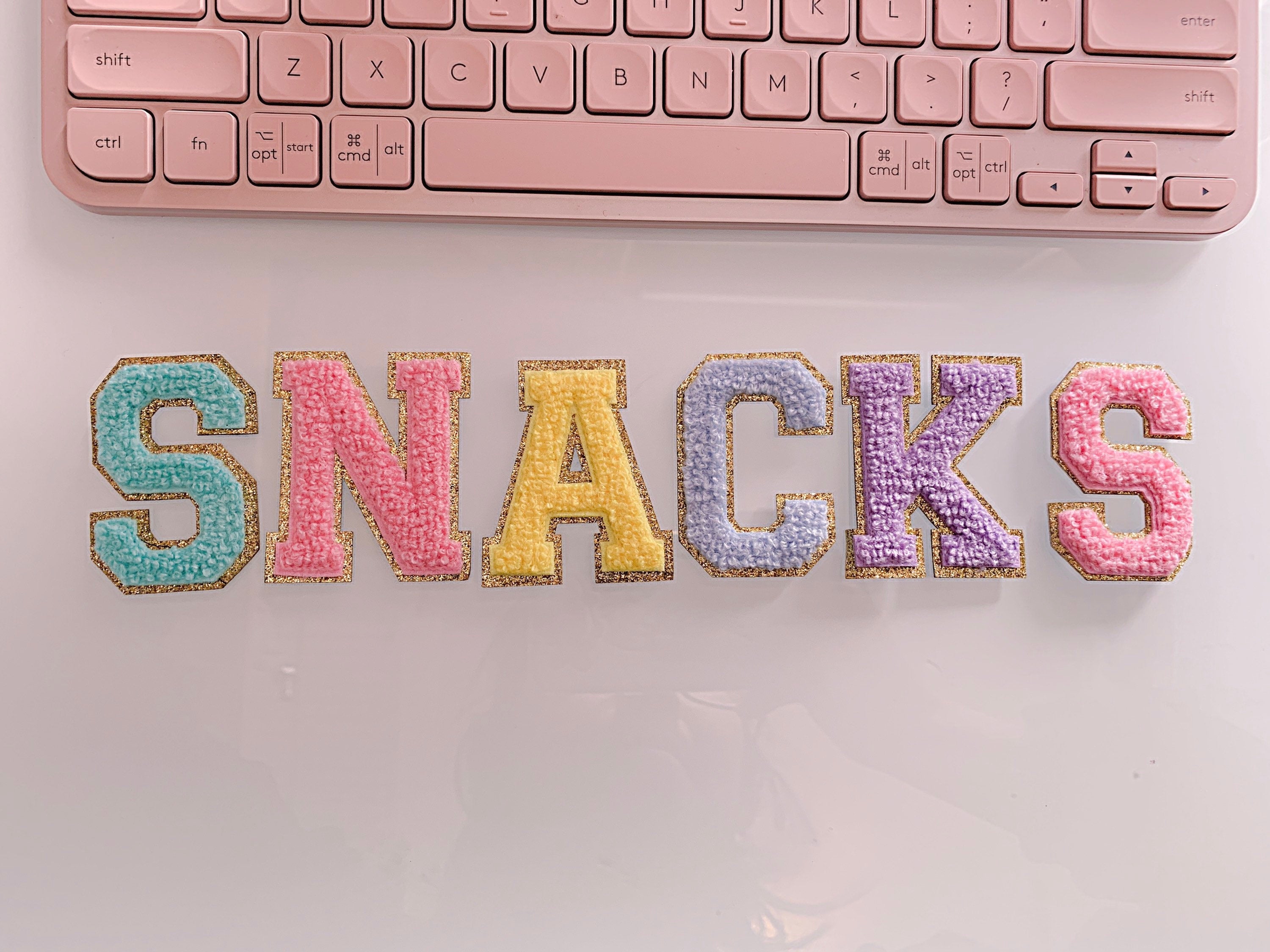 Chenille Letter Stickers: 2.15" Self-Adhesive Patch