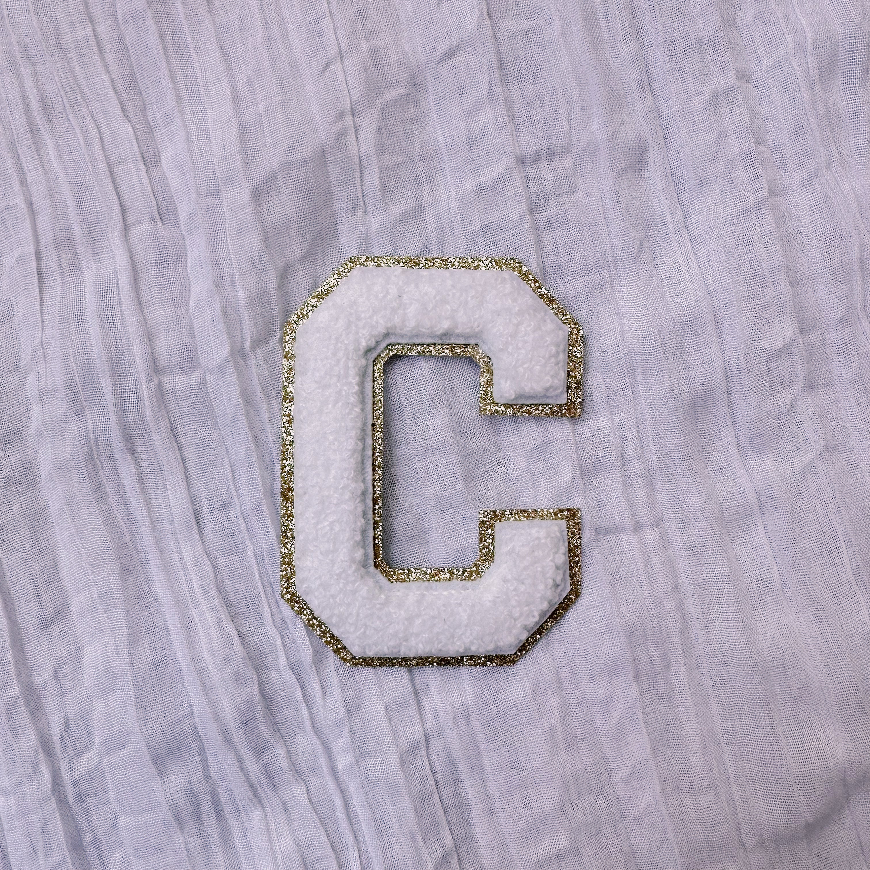 Chenille Letter Patch: 2.36" Iron On Applique