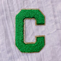 Green chenille letters - 3 inch - Iron on letters