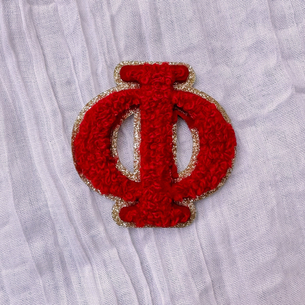 Red Greek Letter stick on