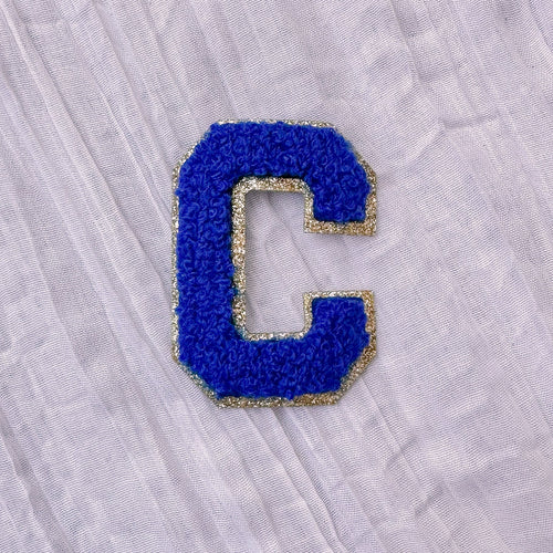 Royal Blue Chenille Letters - 2.35 Inch - Iron on Letters