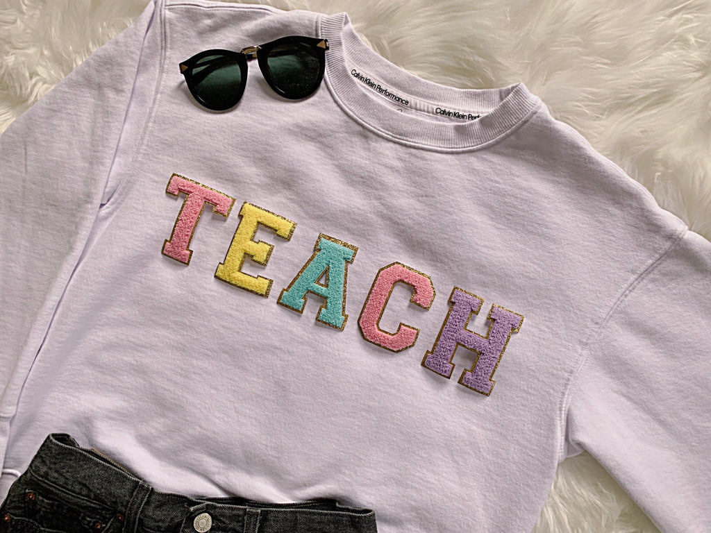 Chenille Letter Patch: 2.36" Iron On Applique