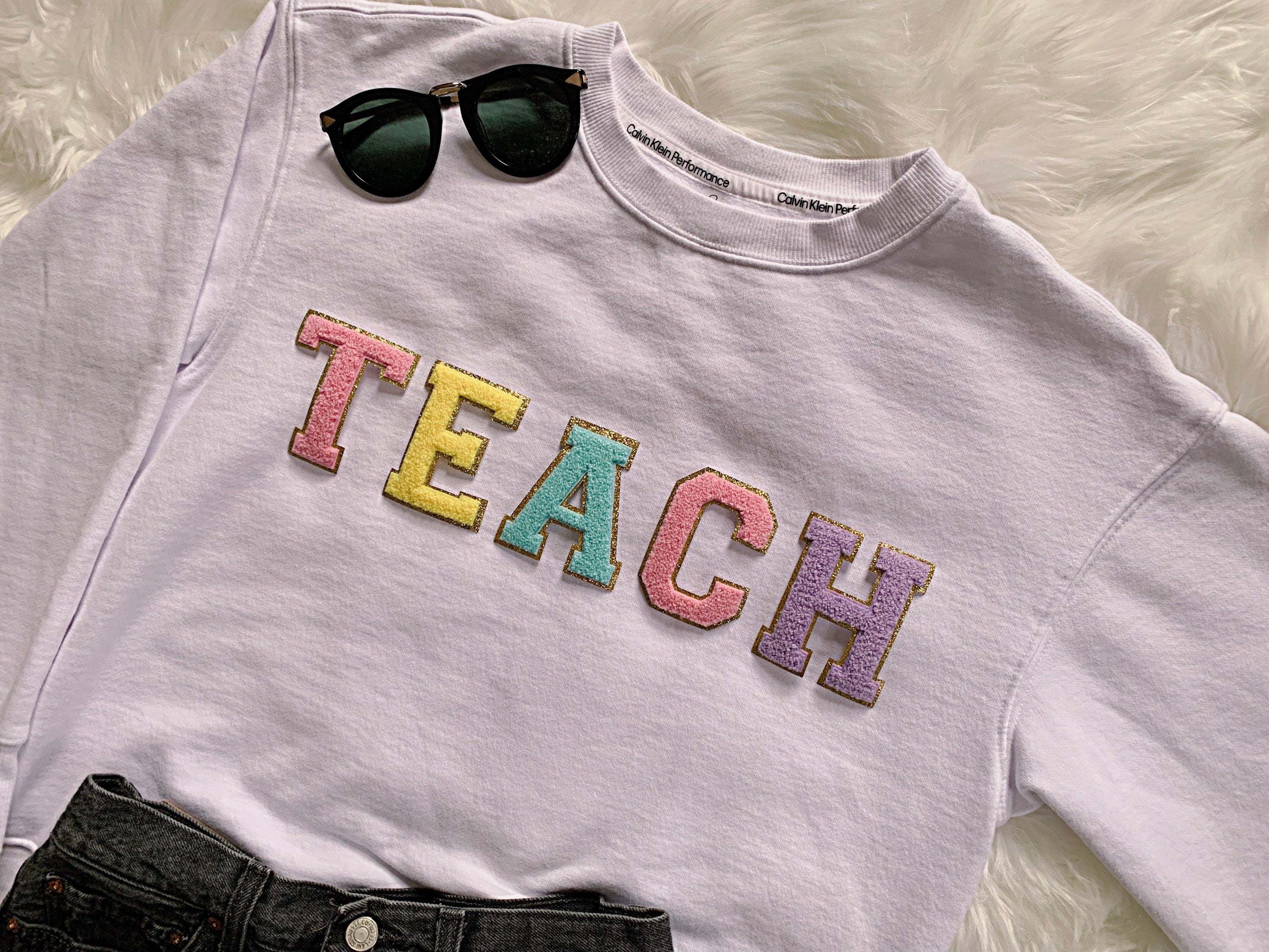 Chenille Letter Patch: 2.36" Iron On Applique