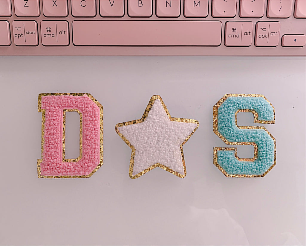 Chenille Letter Patch: 2.36" Iron On Applique