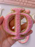 3 Inch Chenille Greek Letter Patch: Iron On Sorority Gift