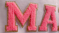 2.35 inch Hot Pink Chenille Letter Patch: Iron On patch, DIY Clothes