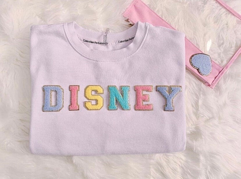 2.35 Inch Glitter Chenille Letter Patch: Iron-On Varsity Letters