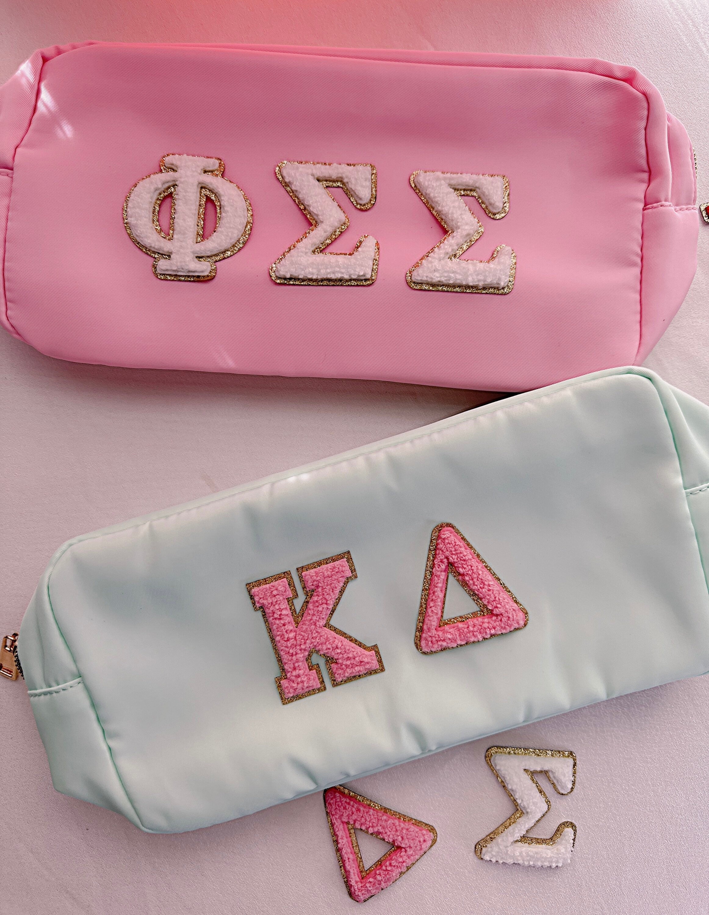 2.15 Inch Red Chenille Sorority Letter - Sticker Patch